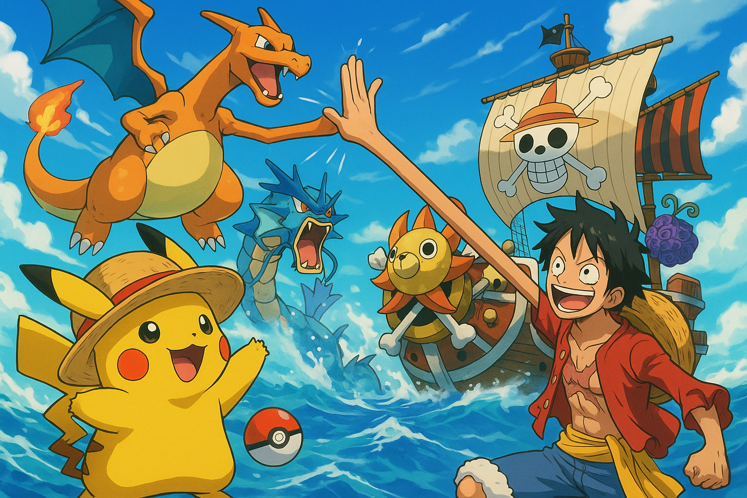 Pokemon and one piece 